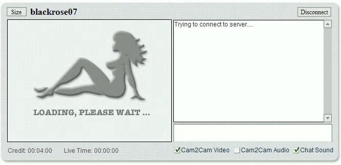 ExtasyCams chat room loading